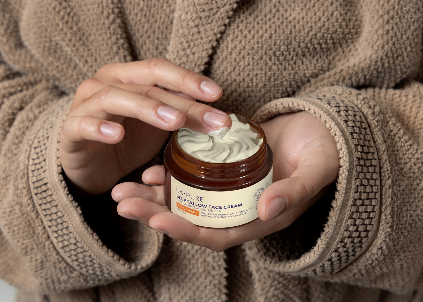 Beef Tallow open jar