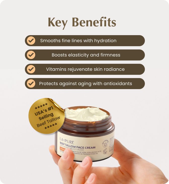 Beef Tallow Face Cream (2oz) – La Pure Naturals