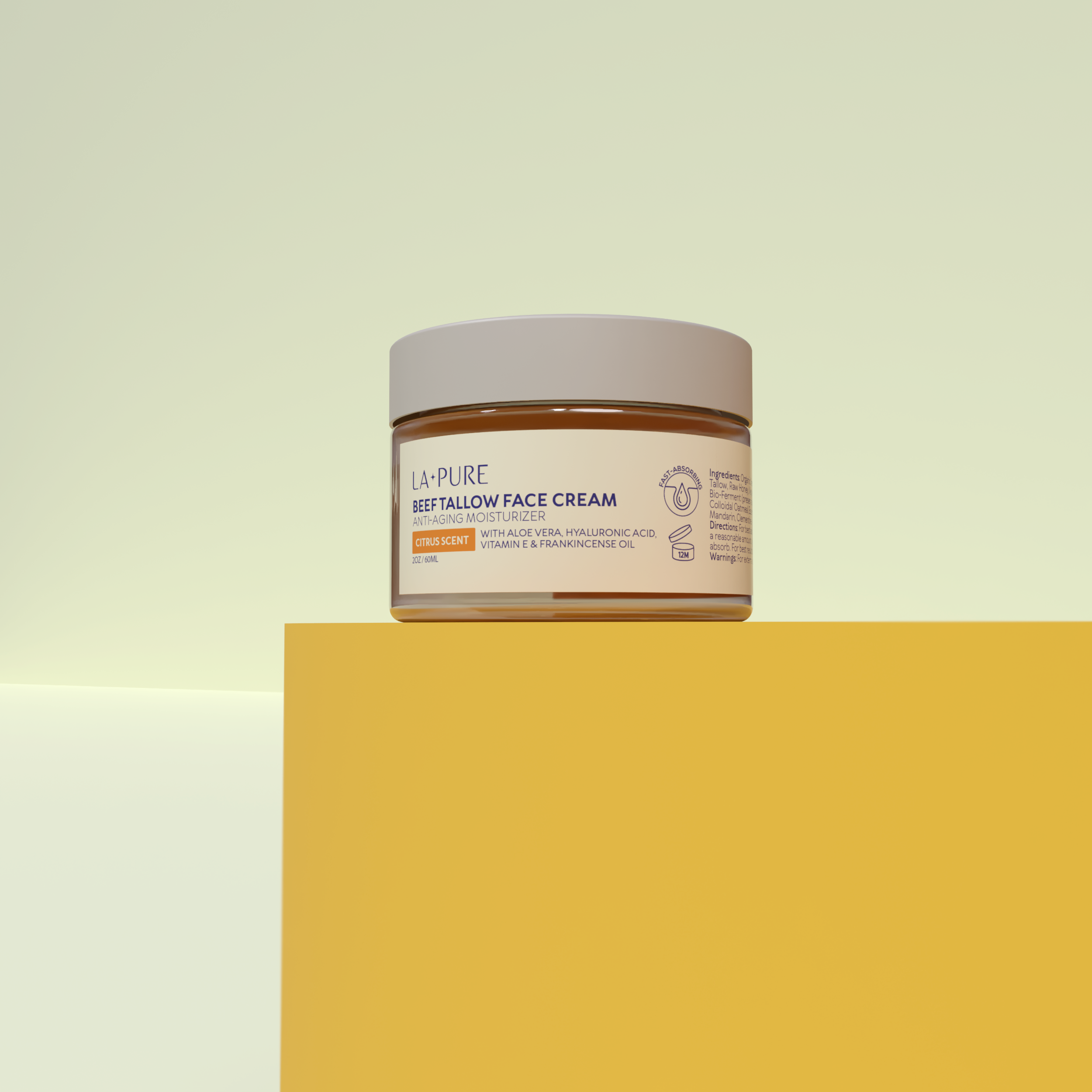 2 Beef Tallow Face Cream (2 oz) Image 2