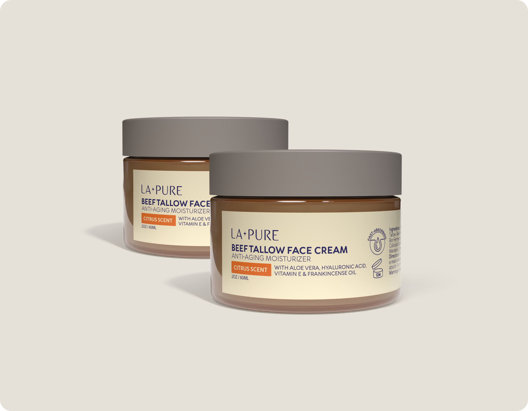 2 Beef Tallow Face Cream (2 oz) Image 1